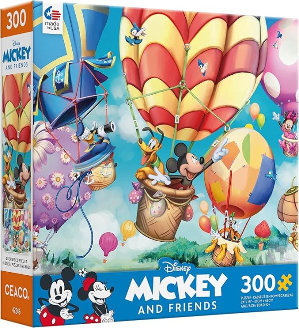 Ceaco - Disney - Mickey's Air Balloon - 300 Oversized Piece Jigsaw Puzzle - Image 2